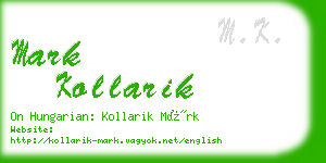 mark kollarik business card